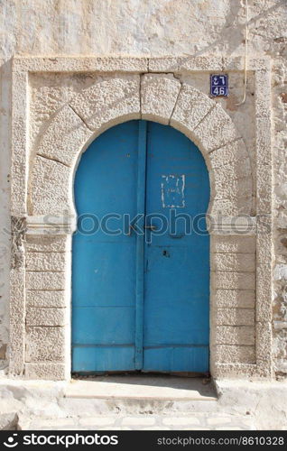 Traditional door from Sousse, Tunisia