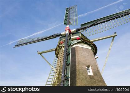Traditional Dutch windmill De Hoop.