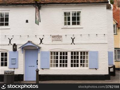 Traditional English Pub, on village roadside.