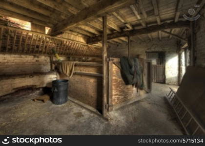 Traditional English stable, Worcestershire, England.