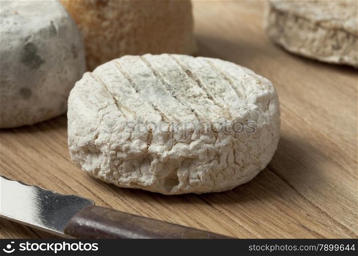 Traditional french goats cheese called chevre d&rsquo;or