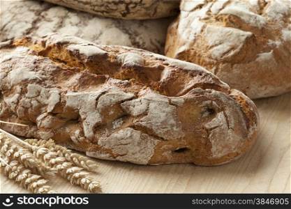 Traditional fresh german crust bread
