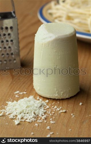 Traditional grated swiss Schabziger cheese