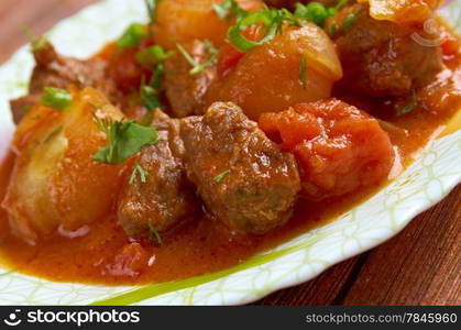 Traditional Greek beef stifado