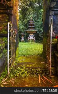 Traditional Hindu Bali Temple in Jungle near Ubud Indonesia