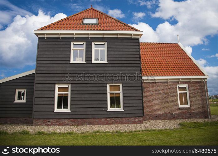 Traditional houses in Holland town Volendam, Netherlands. Traditional houses in Holland