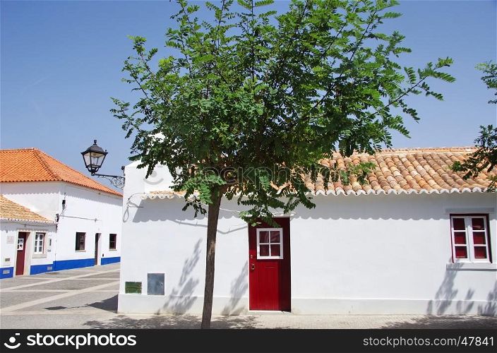 Traditional houses of the coast of the Alentejo, Porto Covo, Portugal.