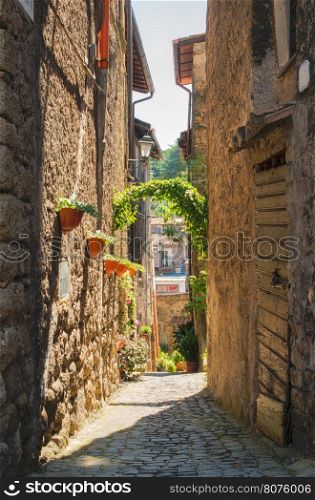 Traditional Italian homes. Old buildings
