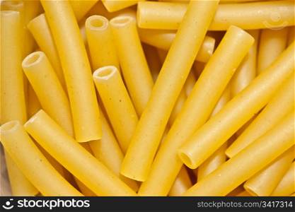 Traditional italian macaroni close up background