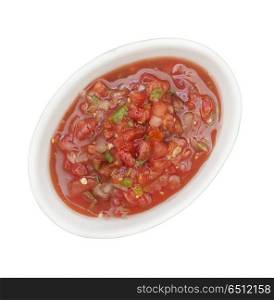Traditional Latin American mexican salsa sauce isolated on white background. Traditional Latin American mexican salsa sauce