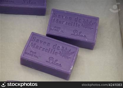Traditional lavender soap, made in Marseille, France