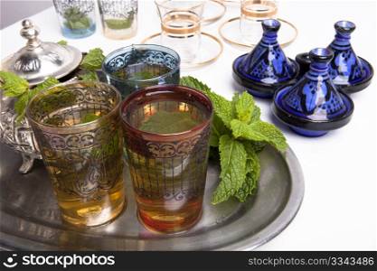 Traditional Moroccan mint tea