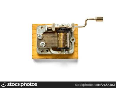 Traditional music box isolated on white background. Traditional music box isolated on white