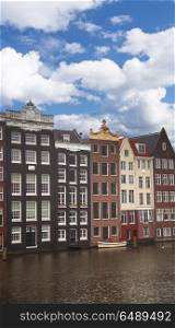 Traditional old buildings in Amsterdam, the Netherlands. Traditional old buildings in Amsterdam