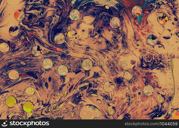 Traditional Ottoman Turkish abstract marbling art patterns as background