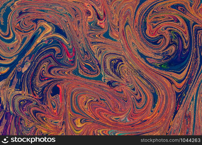 Traditional Ottoman Turkish abstract marbling art patterns as background