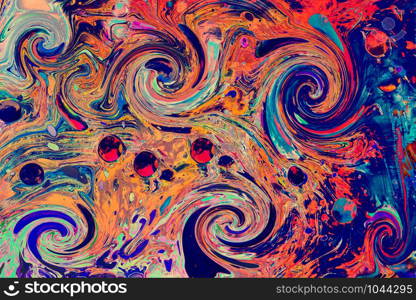 Traditional Ottoman Turkish abstract marbling art patterns as background