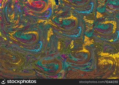 Traditional Ottoman Turkish abstract marbling art patterns as background