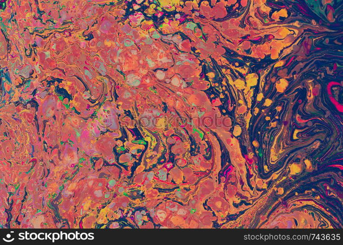 Traditional Ottoman Turkish abstract marbling art patterns as background