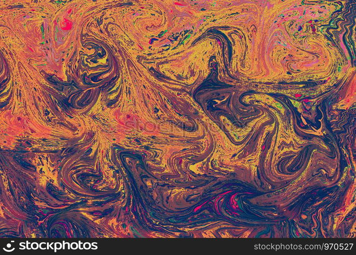 Traditional Ottoman Turkish abstract marbling art patterns as background