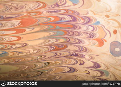 Traditional Ottoman Turkish marbling art patterns as abstract background