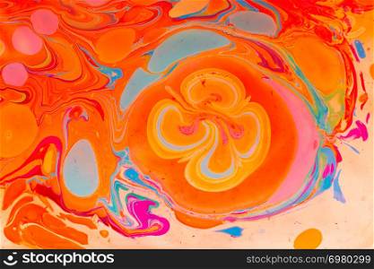Traditional Ottoman Turkish marbling art patterns as abstract background