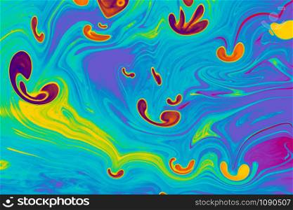 Traditional Ottoman Turkish marbling art patterns as abstract colorful background