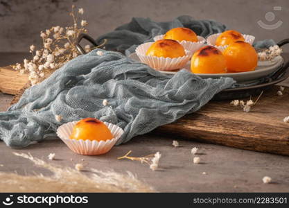 Traditional Portuguese conventual sweet called Castanhas de Ovos from Alcobaca, Portugal