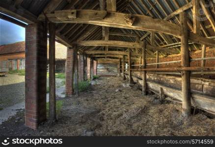 Traditional shelter shed, Worcestershire, England.