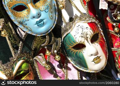Traditional Souvenirs Mask, Saint Mark?s Square, Venice, Veneto, Italy, Europe