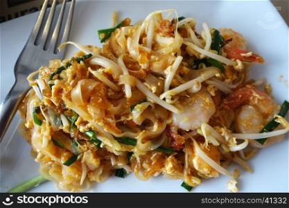 Traditional Thai Fried Noodles or Thai name is Pat Thai