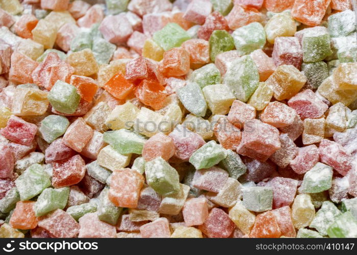 Traditional turkish delight at the bazaar