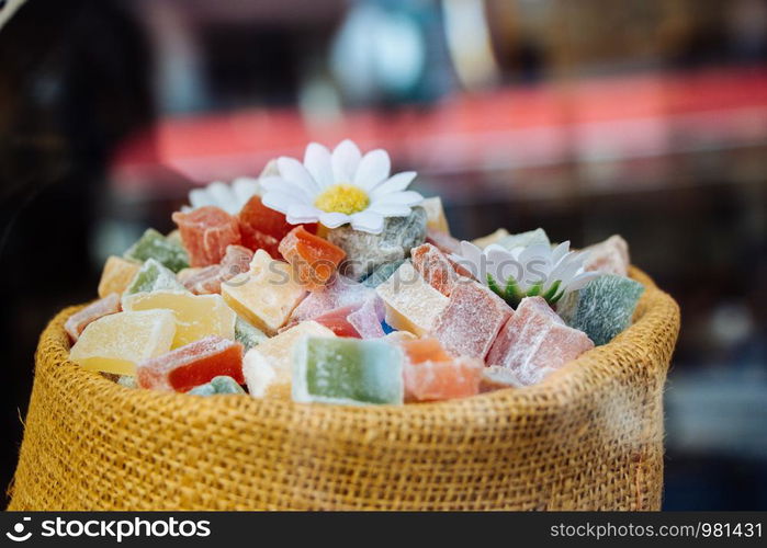 Traditional Turkish Delight, Sugar coated soft candy