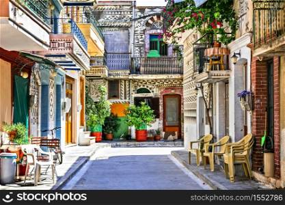 "traditional villages of Greece - unique traditional Pyrgi in Chios island known as the "painted village""