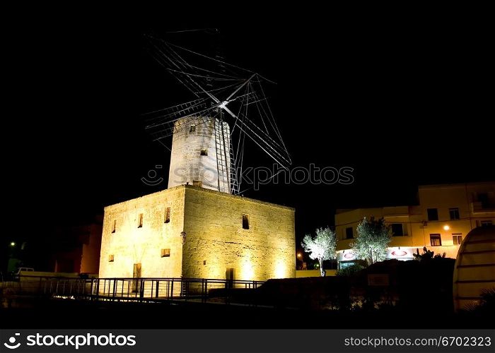 Traditional windmill in Malta.