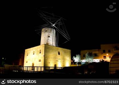 Traditional windmill in Malta.