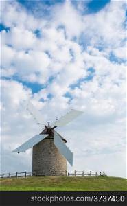 Traditional Windmill near Mont Saint Michel, France