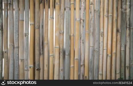 Traditional woven wood bamboo rattan or timber pattern nature texture strips for furniture material. Bamboo weaving background