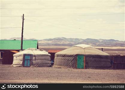 Traditional yurts home of Mongolia