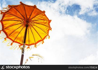 traditions umbrella in temple of Bali