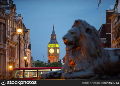 Trafalgar square in London England UK