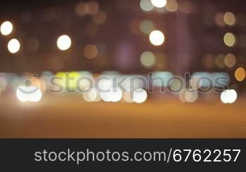 traffic at the street defocused