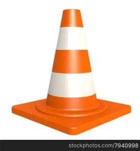 Traffic cone isolated with white background image with hi-res rendered artwork that could be used for any graphic design.. Traffic cone isolated with white background