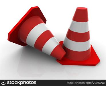 Traffic cones. 3d