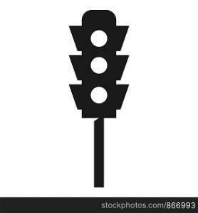 Traffic lights icon. Simple illustration of traffic lights vector icon for web design isolated on white background. Traffic lights icon, simple style