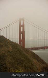Traffic moving on a bridge, Golden Gate Bridge, San Francisco, California, USA