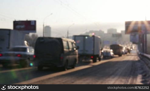 traffic on a bridge