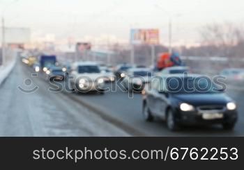 traffic on a bridge