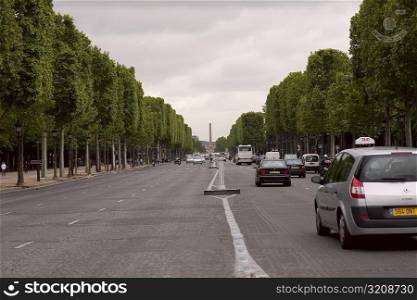 Traffic on a road, Paris, France