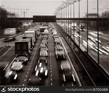traffic on a urban highway